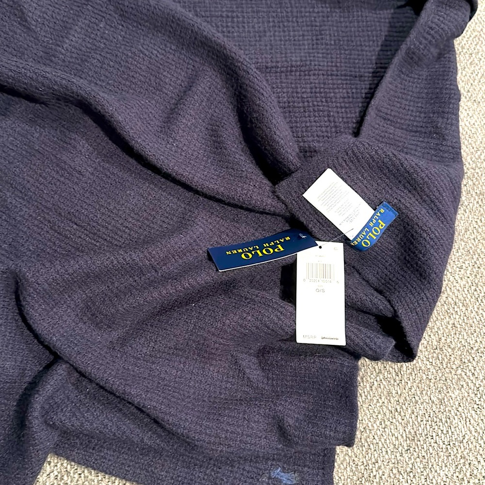 Polo Ralph Lauren | Navy cashmere Scarf | One-size | 178CMx58.5CM